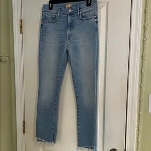 MOTHER Light Blue Ankle Jeans